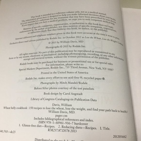 Wheat Belly Cookbook: 150 Recipes to Help You Lose the Wheat, Lose the Weight - Picture 9 of 9